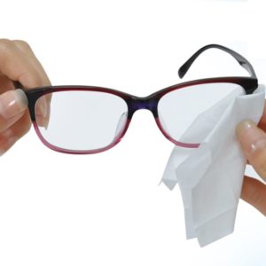 cleaning smudges off glasses